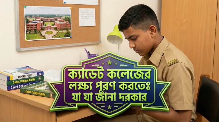 ক্যাডেট কলেজের লক্ষ্য পূরণ করতেঃ যা যা জানা দরকার