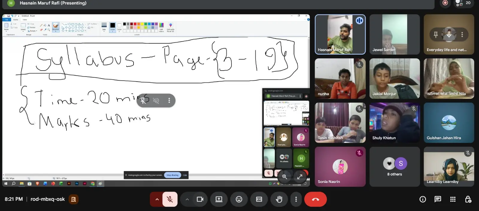 Learniby live class snapshot 2