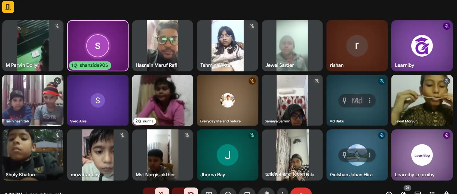 Learniby live class snapshot 3